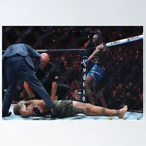 Israel "Stylebender" Adesanya vs. Alex Pereira UFC 287 Knockout - Middleweight Champ POSTER UNFRAMED
