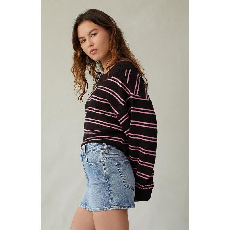 Pacsun Women's Bella Stretch Medium Indigo Mid Rise Denim Mini Skirt - Multicolor