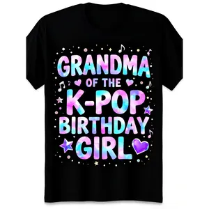 [100% Cotton] 100% Cotton Men'S Retro for kpop T-Shirt Korean Music Tee with for kpop Grandma Graphic Short Sleeve Crew Neck Casual Shirt Suitable for Casual Attire Birthday Gifts for Kpop Fans Korean Apparel Retro Casual Short-Sleeved T-Shirt with a Roun