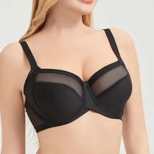 Womens Plus Size Minimizer Bra Full Coverage Non Padded Underwire Female Breathable Plus Size Lingerie
