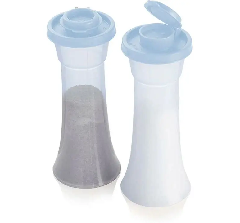 Tupperware Large Hourglass Salt and Pepper Shaker Set, Airtight Leakproof Kitchen Utensils, Multi-Use Spices Containers for Food Storage Solutions