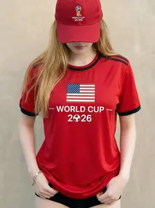 【ETCYY】2026 Sporty Commemorative Tee - Vintage Ringer Style Unisex Athletic T-Shirt