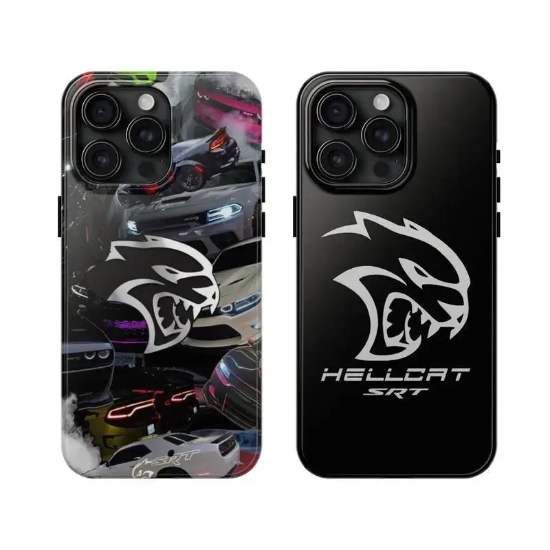 Couple Hellcat SRT Tough Phone Case – Matching Muscle Car Design Covers for iPhone 11-17