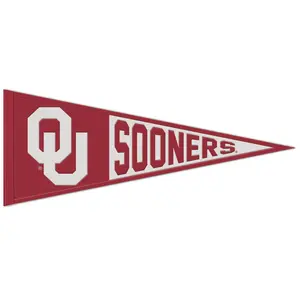 Oklahoma Sooners Wool Pennant - 13"x32"