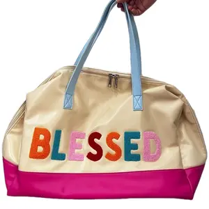 Spinna-Night bag PU Leather Bum Bags Bum Bags Duffel/Weekender Bag Foldable Bag Floral Striped