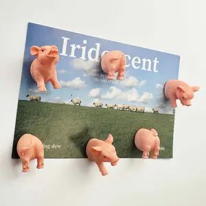 6 Pig Head and Butt Refrigerator Magnets, Personalized Home Decor for Kitchen, Office Whiteboard, Dishwasher, Storage Cabinet, Higher End Fridge Magnets