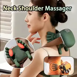 Back Massager Pillow with Heating & 3 Speed Settings, Electric Massage Cushion for Back Pain Relief, Neck Shoulder Relaxer, Suitable for Men Women
