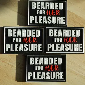 Bearded for Her Pleasure Patch – 3D Printed Badge (Gym Bag / Vest / Gear)