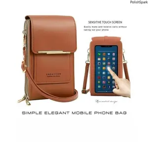Premium Touch Screen Crossbody Phone Bag for Women – Small Faux Leather Shoulder Purse with Clear Window | ENDAYCON Multi-Compartment Zipper Wallet Card Holder Clutch,summerwins