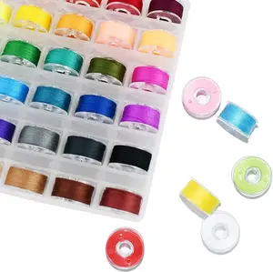 36Pcs Bobbins and Sewing Threads with Bobbin Case for Multiple Sewing Machine, Pre-Wound Bobbins Set for Bro-Ther/Baby-Lock/Jano-me/El-na/Sin-ger, Standard Size and Assorted Colors