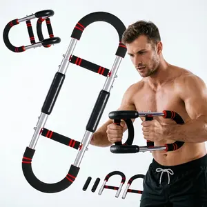 【fathersdaygift】Arm Trainer, Adjustable Forearm Strengthener, Arm Exercise Equipment, Chest Workout Equipment, Portable Spring Resistance for Home Workout Equipment