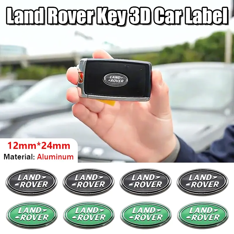 Land Rover Key Logo Aluminum Alloy Sticker, 3D Stereo Car Emblem ...