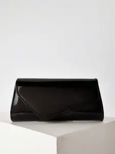 Women's Patent Leather Envelope Clutch Purse, Glossy Evening Handbag with Detachable Chain, Formal Crossbody Bag for Wedding, Prom, Cocktail Party and Special Occasions