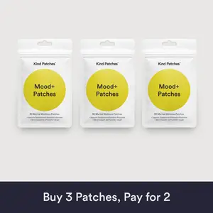 3 Packs of Kind Patches Mood+ Patches, Supports Dopamine and Serotonin Production, Mood Support, Vegan 3 Packs of Kind Patches Mood+ Patches, Supports Dopamine and Serotonin Production, Mood Support, Vegan
