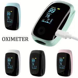 Rechargeable Fingertip Pulse Oximeter, Portable Blood Oxygen & Pulse Monitor for Outdoor Sports, Fitness, Running, Hiking, Travel,  for Adults & Daily Use, Green