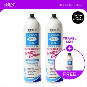 EBIN Sports Edition Adhesive Spray Set with FREE Travel size spray