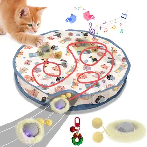 Pawlytek Interactive Cat Ball – Fast Rolling Electric Pet Toy with Motion-Activated Chirping, Hide and Seek Mouse Game for Cats