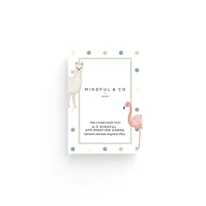 Mindful & Co Kids A-Z Mindful Affirmation Cards for Kids Positive Mindset & Confidence Building Flashcards