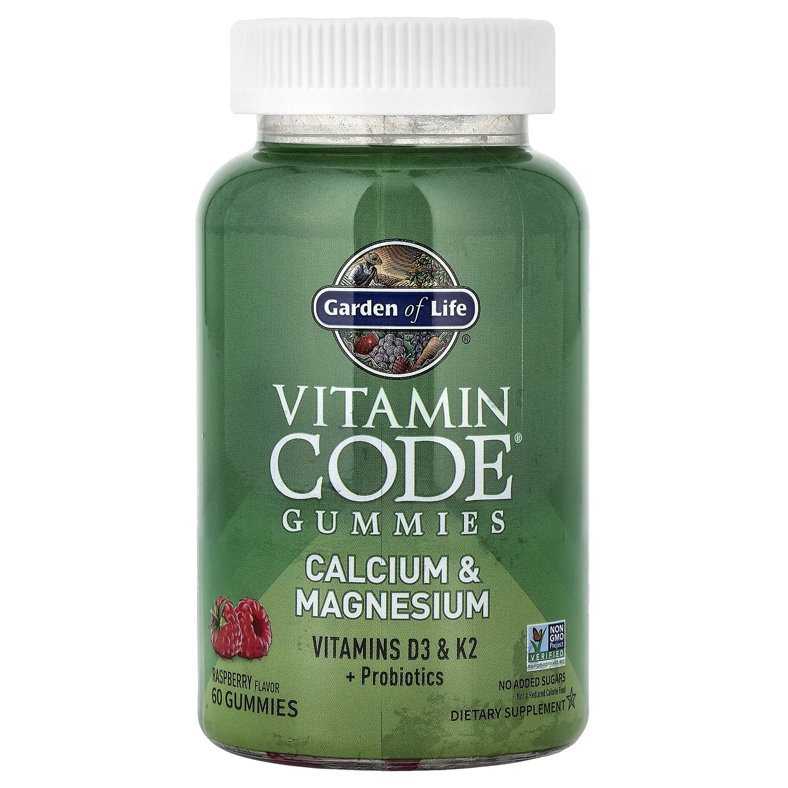 Garden of Life Vitamin Code® Gummies, Calcium & Magnesium, Raspberry, 60 Gummies