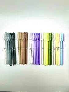 Gradient Gel Pen Set, 0.5mm Fine Point - Black Ink, Set of 6 Pens