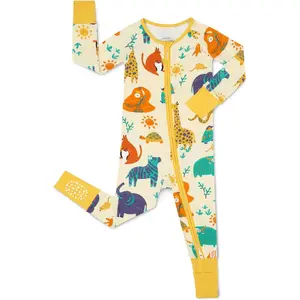 Bamboo Viscose Baby Convertible Footie Pajama, Zipper Pajamas for Baby Boys & Girls, Sleep & Play Footed