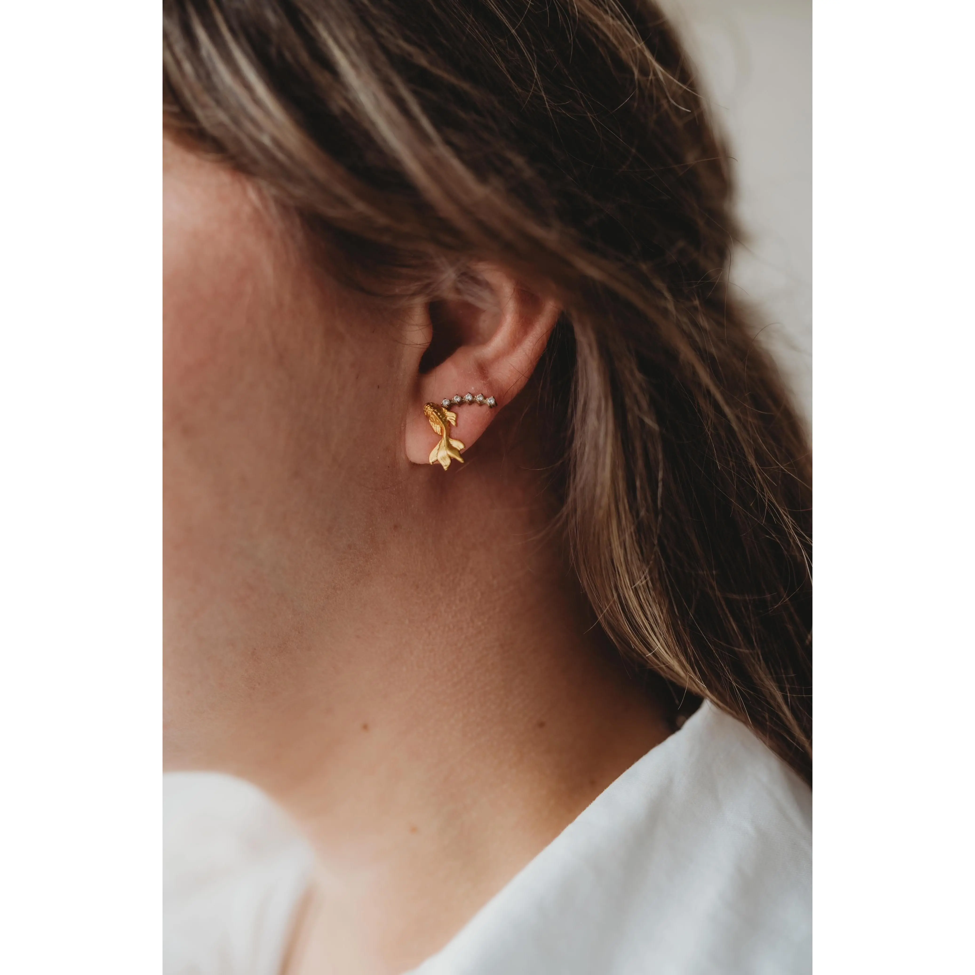 Charming Goldfish Stud Earrings