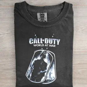Vintage Call of Duty World at War Shirt, WW2 Zombies Gaming Tee, Retro COD WAW Graphic T-Shirt, Shooter Game Vintage Tee, Gamer Gift Shirt