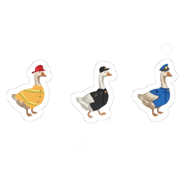 Funny First Responder Goose Sticker Trio | EMS Paramedic, Police Officer & Firefighter Decal Pack | Chaotic Goose Medic Humor | EMT Gift, Cop Gift, Firefighter Gift, First Responder Wife Gift