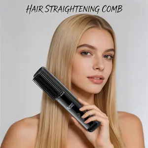 Wireless Hair Straightener, Simple Portable Design, Smart Temperature Control, Anti-Burn, Home & Travel Hairstyling Tool, Cordless Hair Straightener