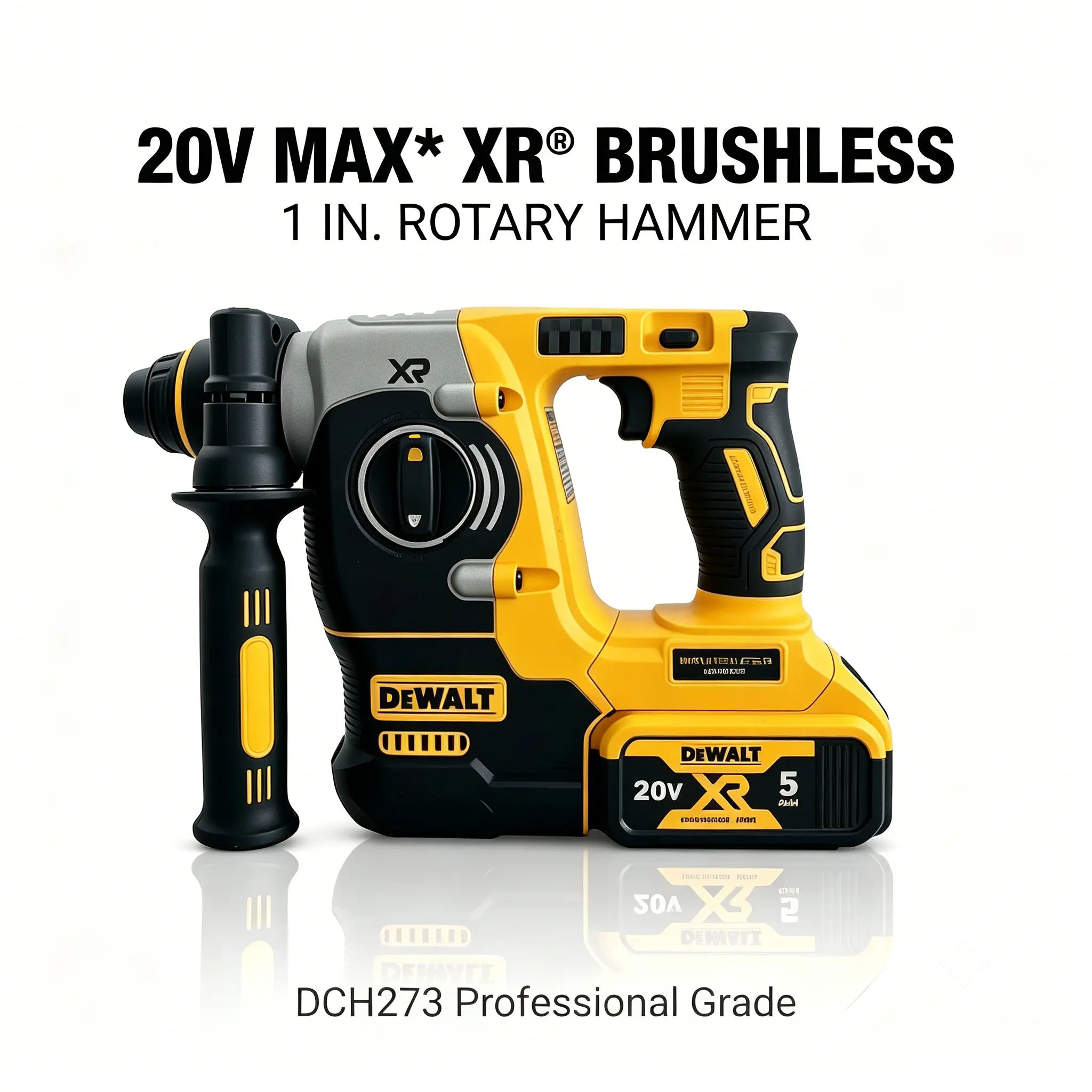 DEWALT DCH273 Brushless SDS Plus Rotary Hammer Drill 20V MAX XR Cordless Power Tool 2.1J Impact Energy 24mm Concrete Capacity Variable Speed for Construction Remodeling Electrical Plumbing Installation Repair