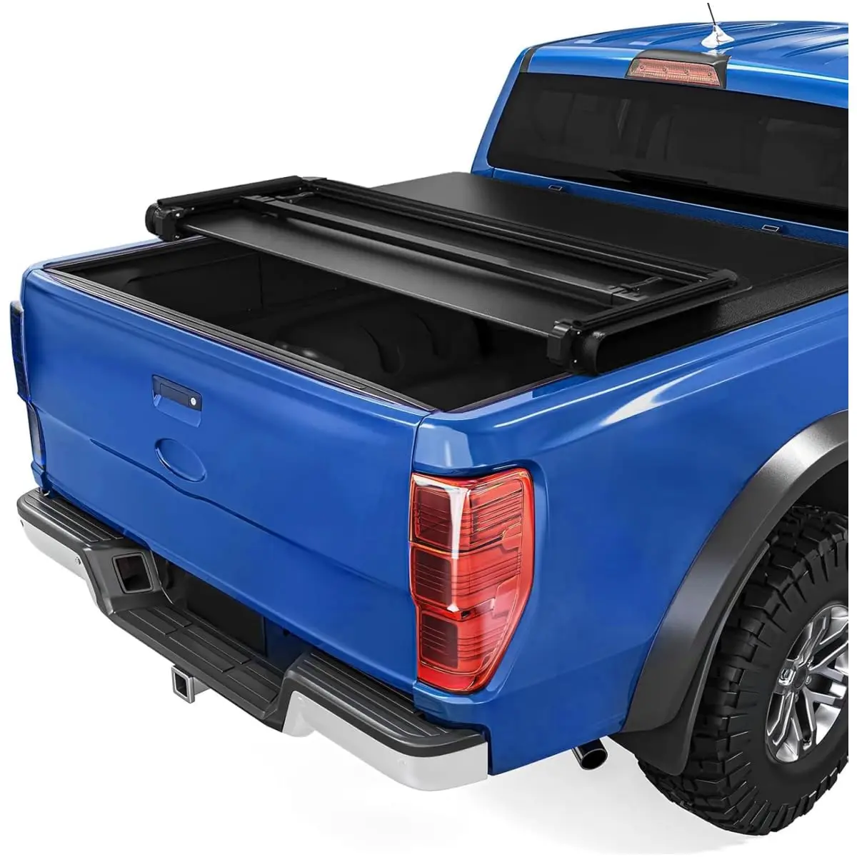 GarveeMERXENG Soft Tri‑Fold Tonneau Cover Fits 2016‑2023 Toyota Tacoma TRD Short Double Cab 6’ Bed, Excludes Trail Special Edition With Storage Box, Weather‑Resistant Pickup Truck Bed Protector Replacement Accessories