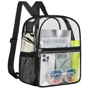 Clear Backpack for Stadium Approved 12x6x12 Waterproof Transparent Daypack for Concerts Sports Events with Padded Straps & 360° Visibility Convenience Festivals