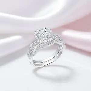 1.3 Ct Princess Cut Diamond Option Engagement Ring