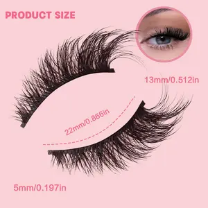 30 pairs half-cut cat eye lashes, natural wispy flare, elongated fox eye strip, soft black band, reusable eyelashes bulk set for everyday wear
