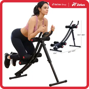 【SummerVibes】ZELUS Adjustable Ab Trainer Machine with LCD Monitor, Foldable Abdominal Exercise Machine Core Trainer Machine Workout for Arm, Leg, Buttocks Shaper Outdoorfun,#Summervibes
