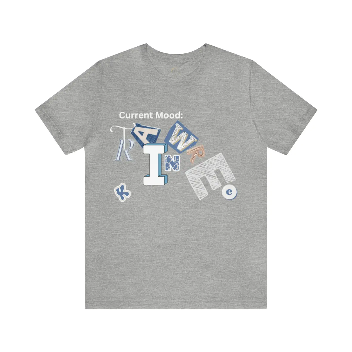 Printify Men's Streetwear Graphic Tee | 'Current Mood Trainwreck' Unisex Round Neck Cotton T-Shirt, Short Sleeve Retail Fit to 3XL, Shortsleeve, Menswear, Casual