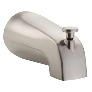 Bathtub Spout Valve W/ Diverter - 5.5 x 2.5 x 2.5 - 1/2 NPT Connection/Wallmount - Bathroom Plumbing Fixture