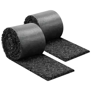 Rubber Mulch Roll 140 x 5.5in for Landscaping Recycled 2 Rolls Mulch Mat
