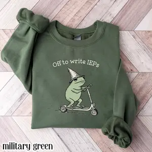 School Psychologist Sweatshirt Special Education Counselor Sweater IEP Tee Frog Scooter Gift SPED Inclusion Teacher Language Pullover Gift