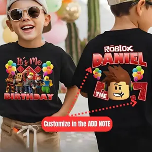 Youth and Adult Customize Gamer Birthday Boy Shirt, Family Birthday Shirt, Gift for Boy and girl, Roblox shirt, Trending tee, kids clothing, birthday gift, Family shirt, gift for son, Gamer outfit, funny shirt