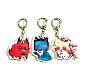 Alastor, Vox, Lucifer - Hazbin Hotel Keychain - cute charms