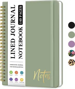 ZOTIA Lined Spiral Journal Notebook for Women, A5 College Ruled Journals for Writing, Hardcover Notebooks for Work, Note Taking and Office School Supplies,140 Pages - Green
