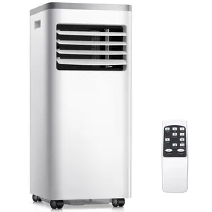 Antarctic Star 8000 BTU Portable Air Conditioner, Quiet for 200 Sq. Ft. with Remote, Built-in Dehumidifier and Fan, Digital Display, White