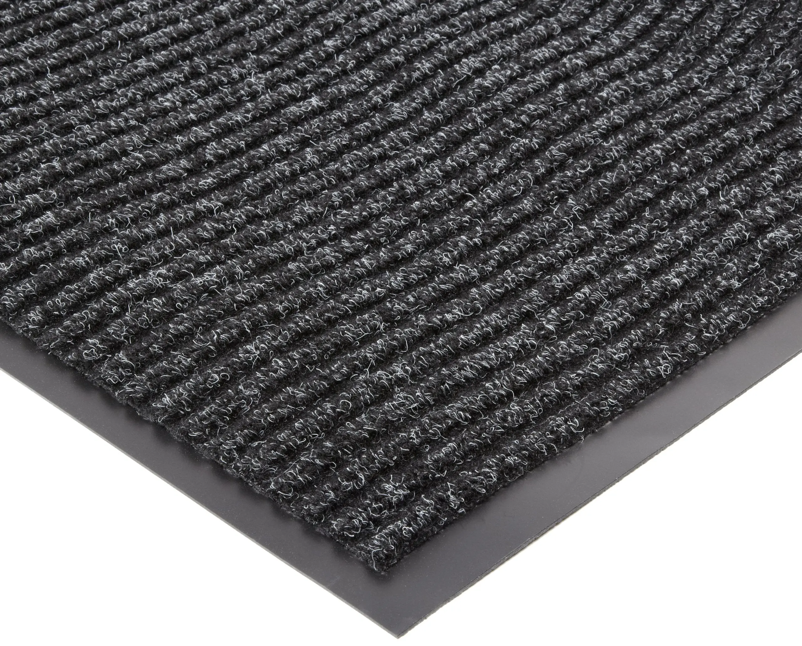 Durable Corporation 613S0036CH PVC Indoor Spectra Rib Entrance Mat, 3 ft. W x 6 ft. L, Charcoal, with Excellent Scraping Action