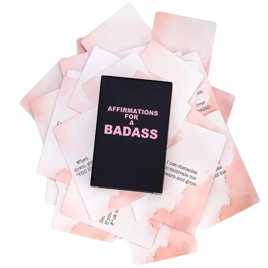 53 Inspiring Positive Affirmation Cards for Women, Daily Motivational Paper Deck, Humorous Confidence Booster, Perfect Birthday Gift for Her, Encouragement Cards