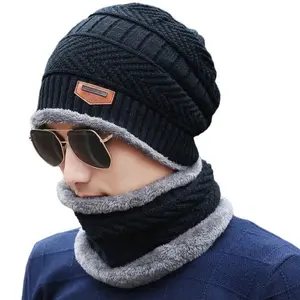 Winter Hats Knit Cap for Men and Women with Velvet Thickening and Ear Protector beanie