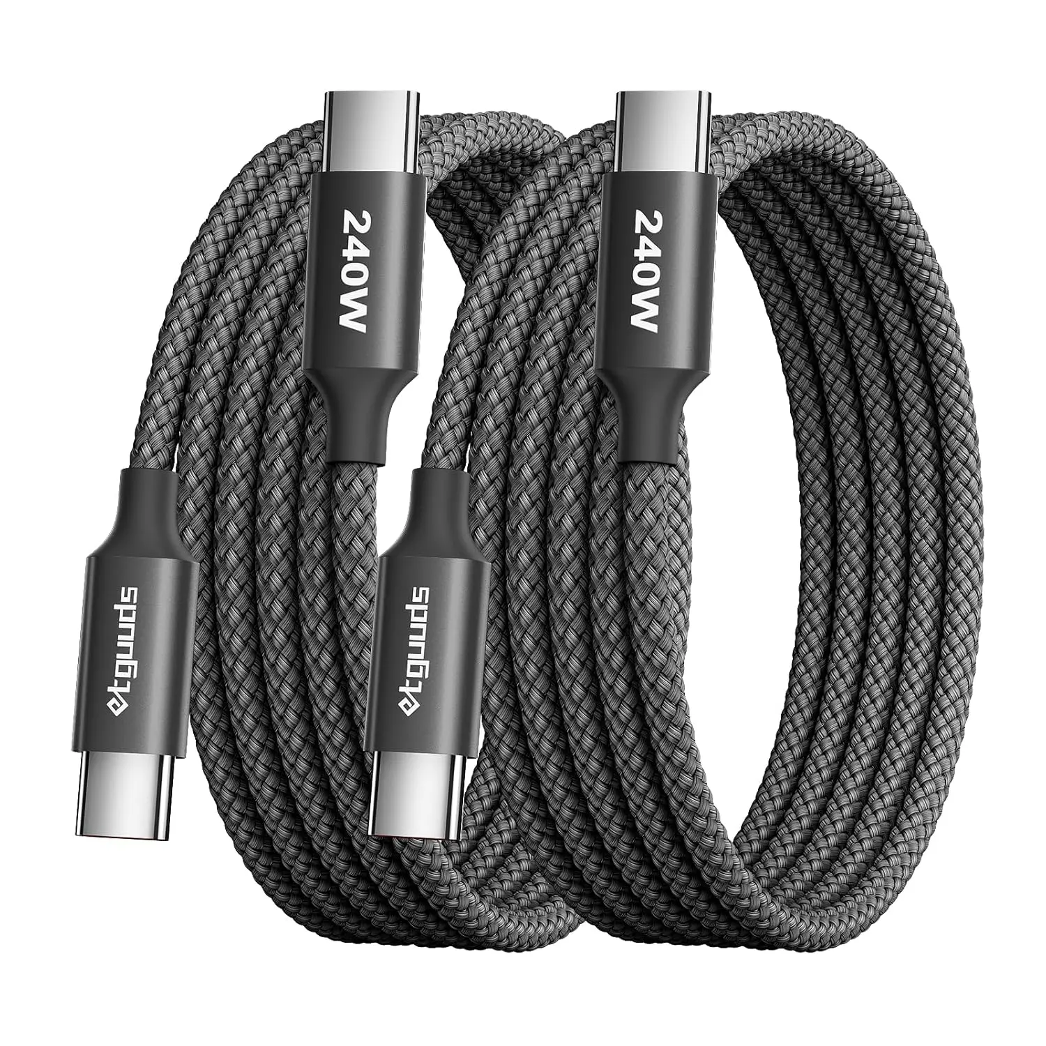 240W USB C to USB C  6ft, 2-Pack, Super   Type C Charger Cord for  17 16 15 Series,  Galasy S25 S24, for MacBook iPad Steam Deck  USBC Laptop