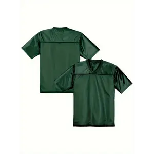 Men's Authentic Blank Football Jersey - V-neck Short Sleeve Slightly Stretched, Loose Fit, Machine Washable Football Shirt, Breathable, Durable Polyester - Perfect For Casual Wear, Summer Parties, Football Games