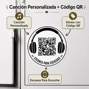 Canción Personalizada + Sticker con Código QR I QR Code Sticker + Custom Song