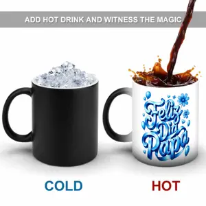 11oz Heat-Sensitive Color Changing Mug - Reusable, Washable Secret Heat Reveal Ceramic Drinkware, Spanish Father's Day Gift for Dad from Daughter Son (Home & Festive Gift Supplies)